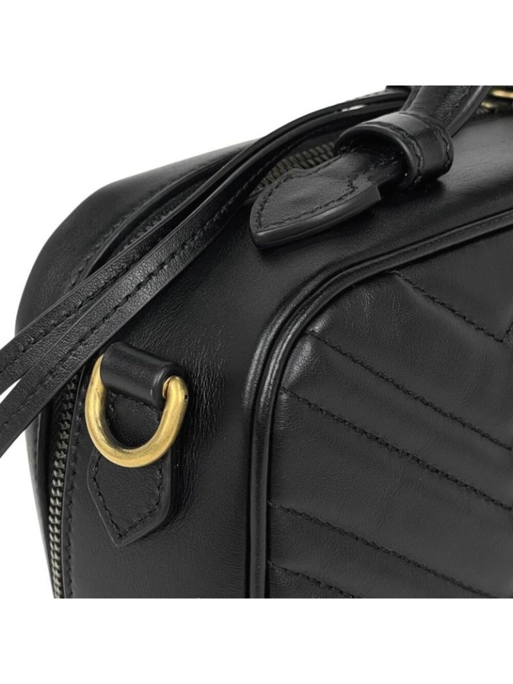 Gucci GG Marmont 2-Way Shoulder Bag Double Leather Black - Picture 7 of 11